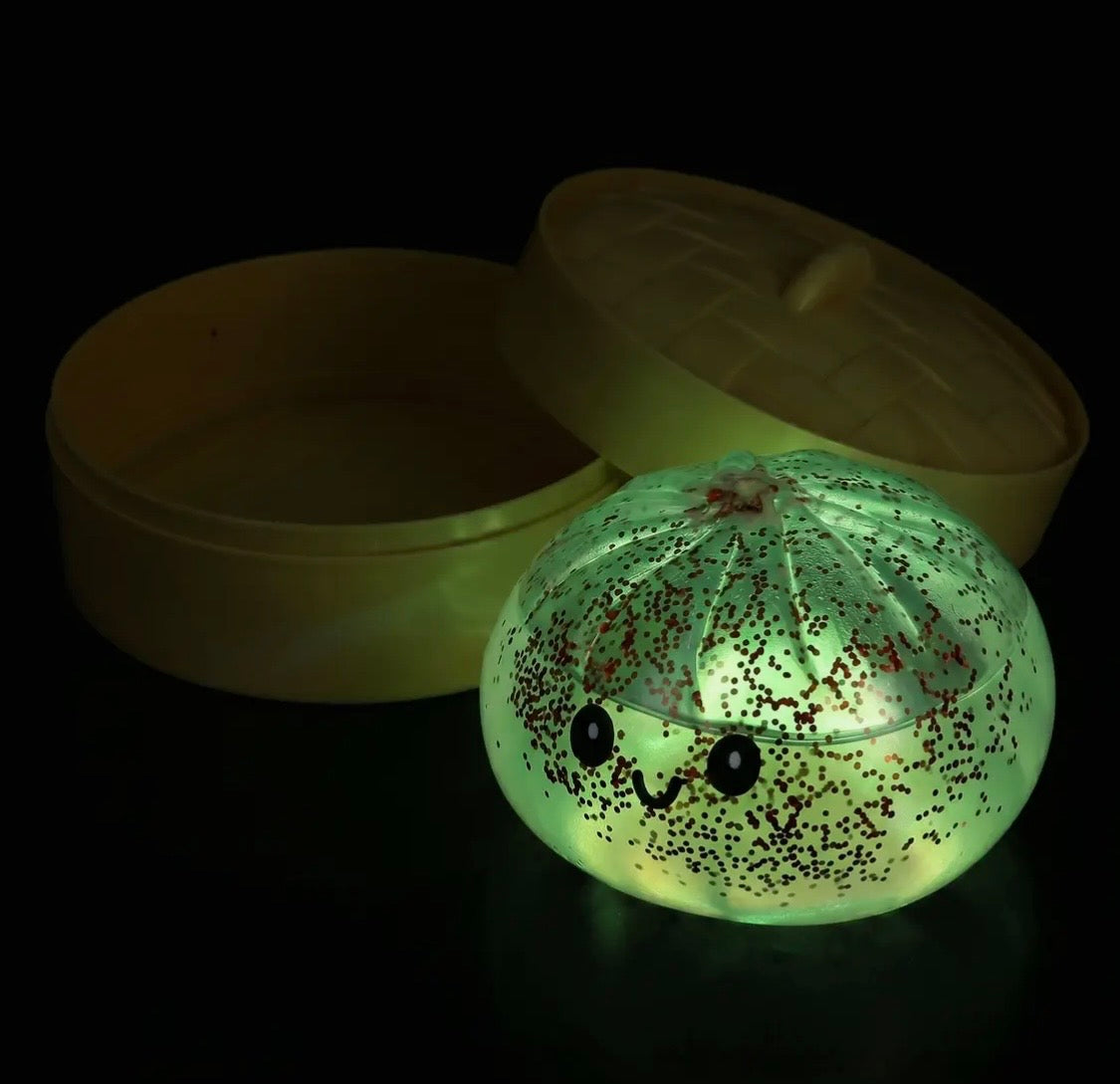 Light up Glitter Jiggly Dumpling Bao Bun Squishy