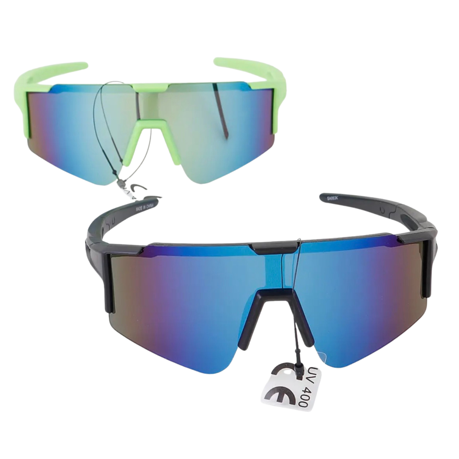 Kids Bright Curved Shield Sunglasses