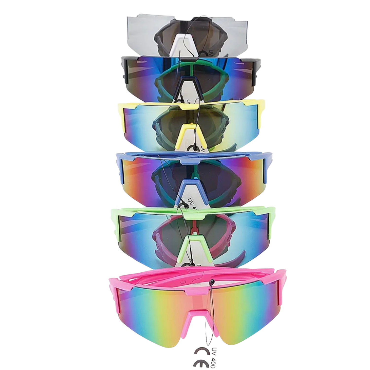Kids Bright Curved Shield Sunglasses