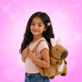 Plush Backpacks - Capybara Pink Bow